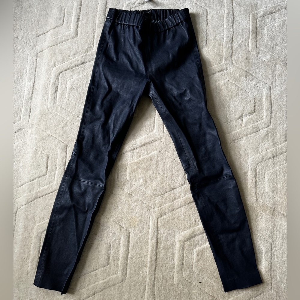 J crew leather leggings